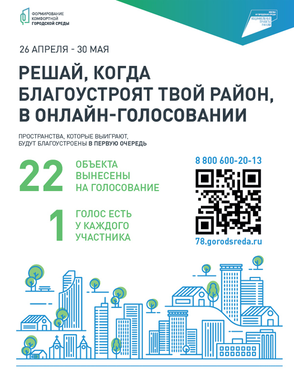 Решай, когда благоустроят твой район, в онлайн-голосовании