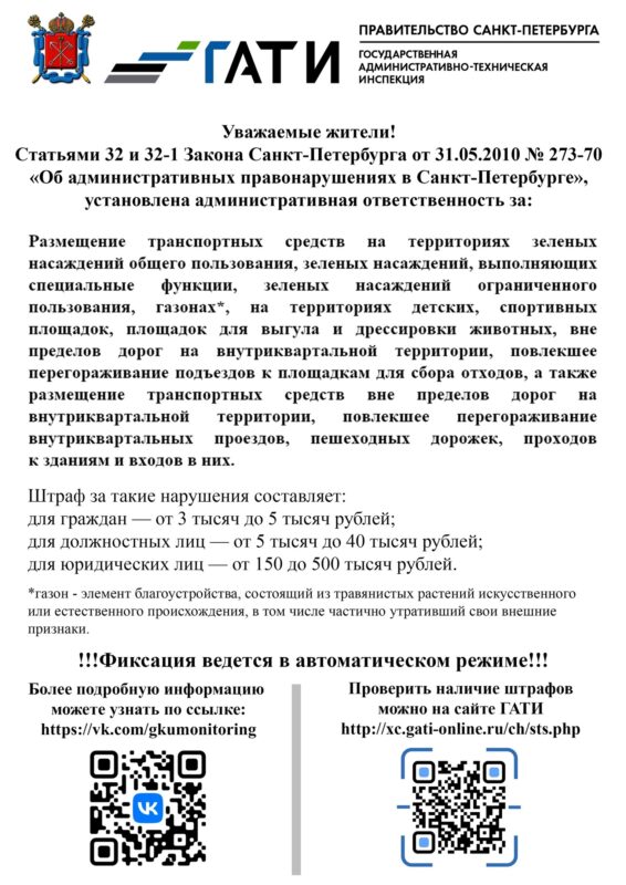 Административная ответственность за размещение транспортных средств на территориях 